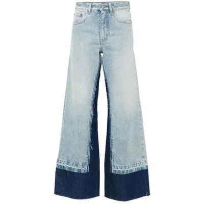 Mm6 Maison Margiela Mm6 By Maison Margiela Contrast Insert Jeans In Blue