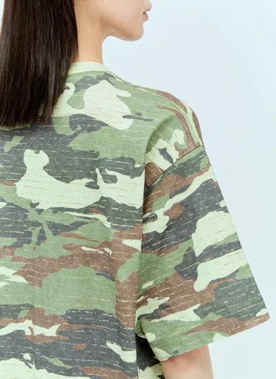 Acne Studios Khaki Crystal Maxi Dress In Green