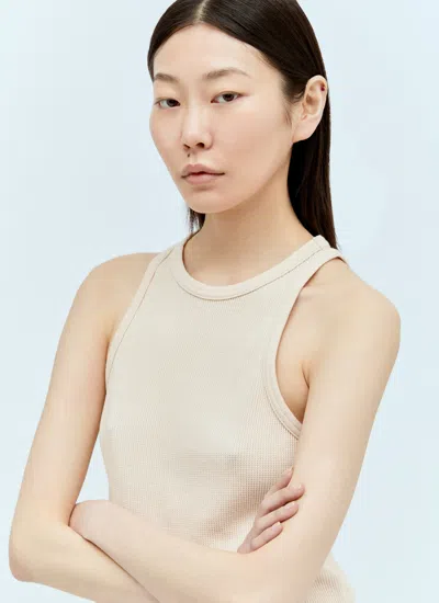 Acne Studios Logo Patch Tank Top In Pink
