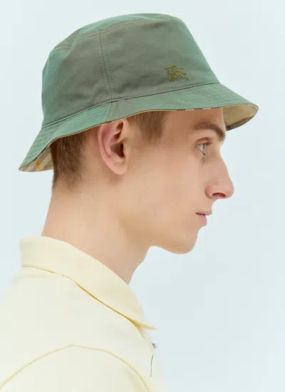 Burberry Reversible Bucket Hat In Green