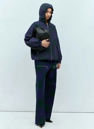 Burberry Check Nylon-twill Windbreaker Jacket In Green