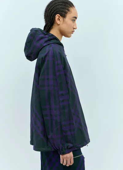 Burberry Check Nylon-twill Windbreaker Jacket In Green