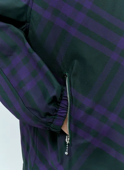 Burberry Check Nylon-twill Windbreaker Jacket In Green