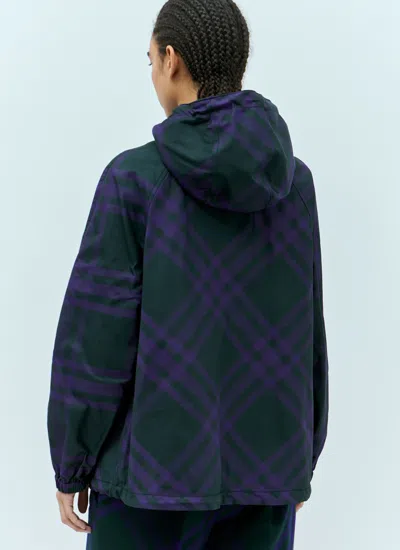 Burberry Check Nylon-twill Windbreaker Jacket In Green