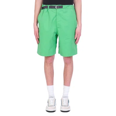Kenzo Buckle-fastened Cotton Shorts In Green