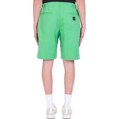 Kenzo Buckle-fastened Cotton Shorts In Green