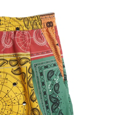 Marcelo Burlon County Of Milan All Over Bandana Shorts In 黄色的