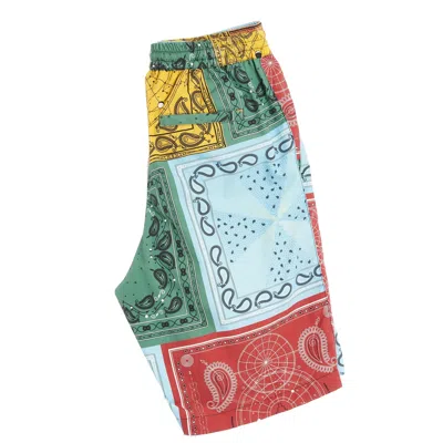 Marcelo Burlon County Of Milan All Over Bandana Shorts In 黄色的