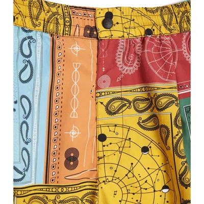 Marcelo Burlon County Of Milan All Over Bandana Shorts In 黄色的