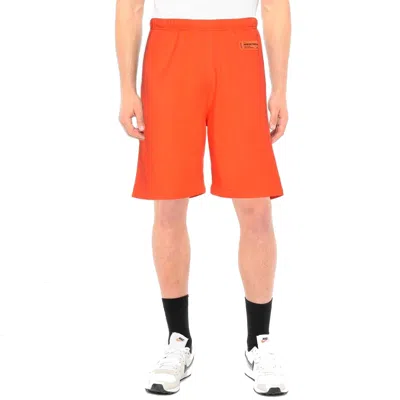 Heron Preston Recycled Cotton Track Shorts In Orange