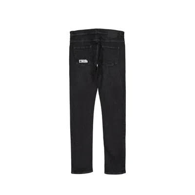 Heron Preston Cotton Denim Slim Jeans Men In Black