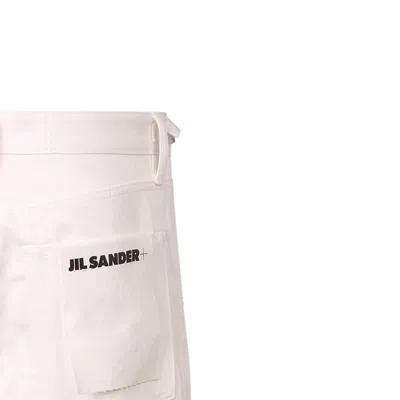 Jil Sander Denim Shorts In 白色的