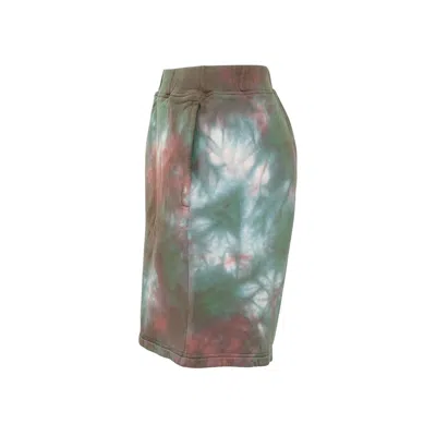 Shop Dsquared2 Cotton Tie Dye Shorts In 绿色的