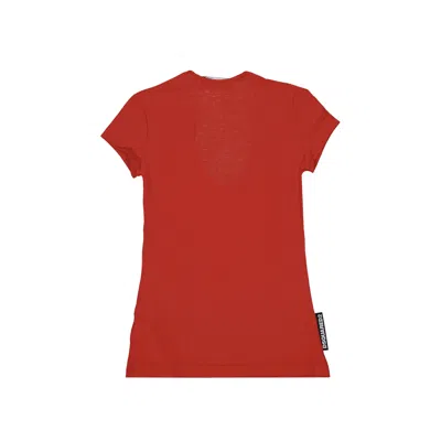 Dsquared2 Cotton T-shirt With Side Logo Detail In 红色的