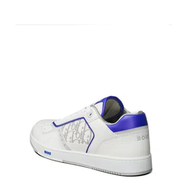 Dior Oblique Leather Sneakers Men In 白色的