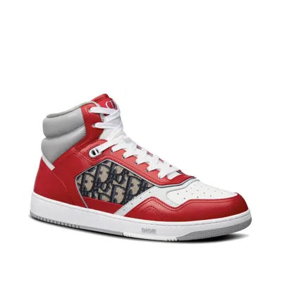 Dior Oblique High-top Sneakers Men In Red