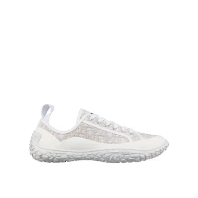 Shop Dior Low Top Jacquard Sneakers In White