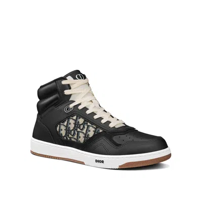 Dior High-top Oblique Sneakers Men In Black