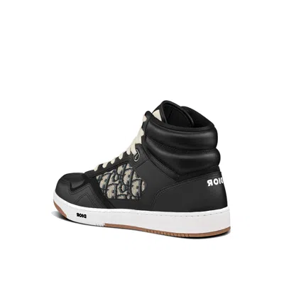 Dior High-top Oblique Sneakers Men In Black