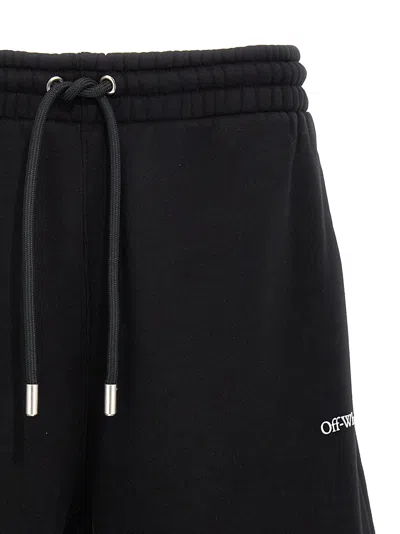 Shop Off-white Off White 'windy Arrow Skate' Bermuda Shorts In White/black