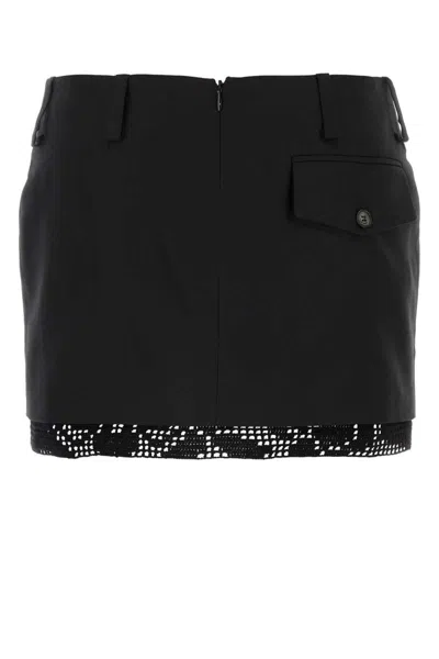 Magda Butrym Women's Silk Mini Skirt In Black