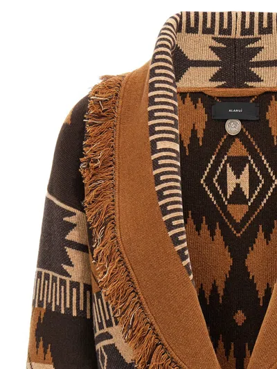 Shop Alanui 'icon' Cardigan In Brown