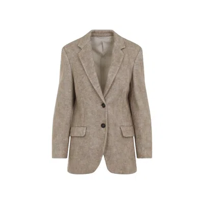 Shop Brunello Cucinelli Jacket In Beige