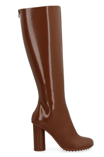 Bottega Veneta Women's Pointed Toe High Heel Boots In Brown