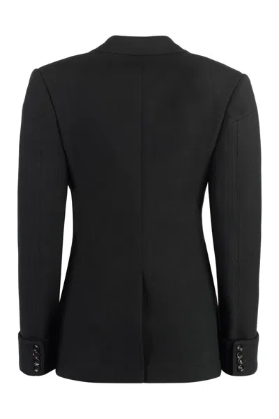 Bottega Veneta Structured Raffia Jacket For Women In Black In Black