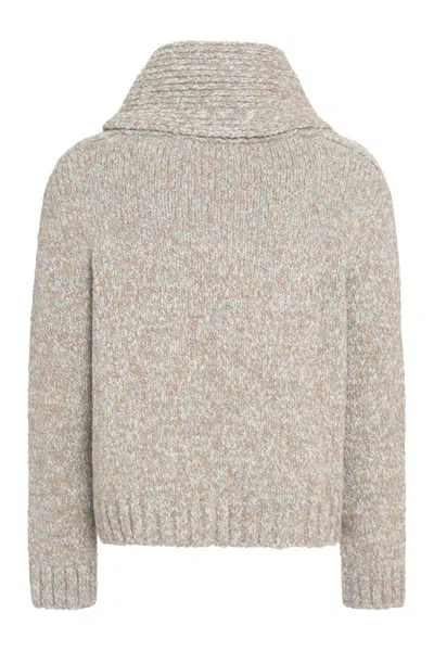 Bottega Veneta Wool Blend Sweater In Beige