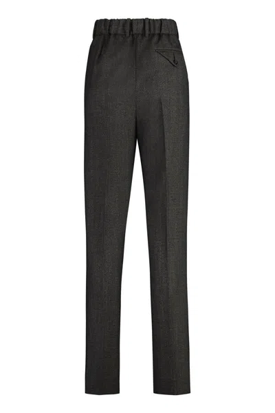 Bottega Veneta Wool Trousers In Brown