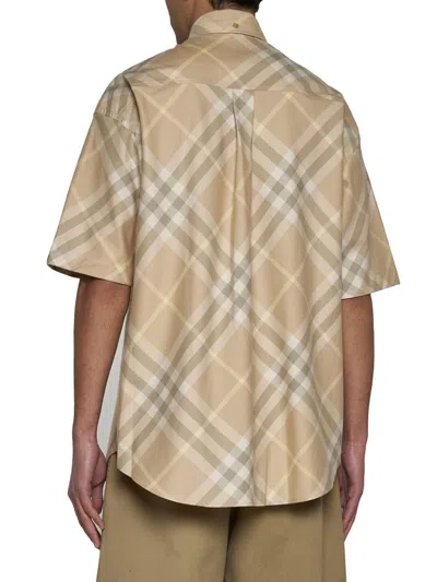 Shop Burberry Shirts In Beige