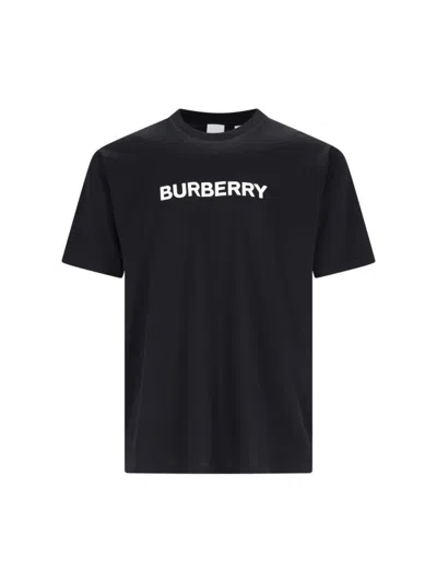 Shop Burberry T-shirts And Polos In Black