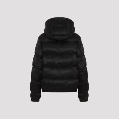 Dolce & Gabbana Monogram-jacquard Puffer Jacket In Black