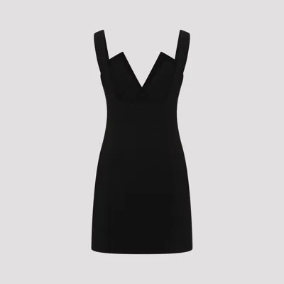 Givenchy V-collar Mini Dress In Black