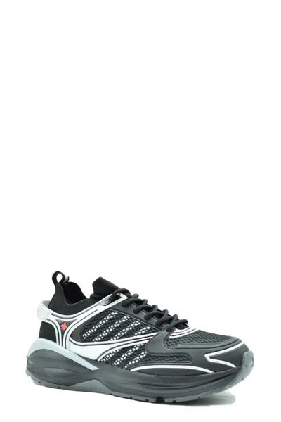 Dsquared2 Mesh Panel Sneakers Pull Tab In Black