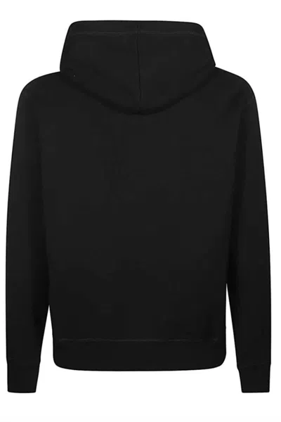 Dsquared2 Relaxed Fit Black Hoodie With Graphic Text And Kangaroo Pocket In Black