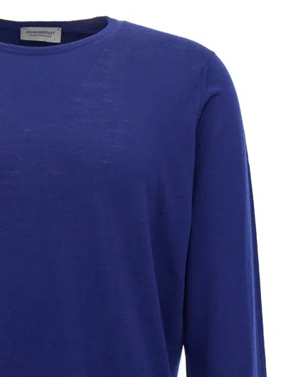 John Smedley "marcus" Crew Neck Sweater In Blue
