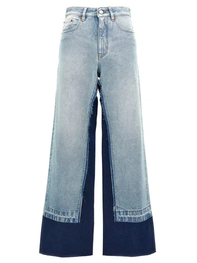 Mm6 Maison Margiela Mm6 By Maison Margiela Contrast Insert Jeans In Blue