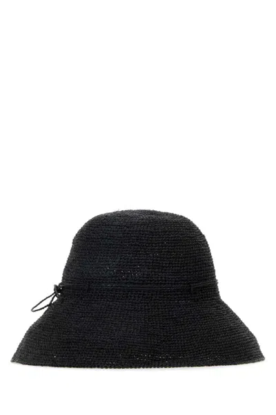 Helen Kaminski Black Raffia Provence Hat In Black