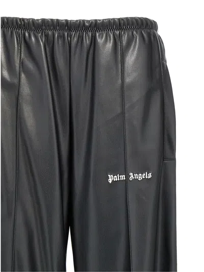 Palm Angels Loose Fit Track Pants With Faux Leather Effect In Multicolor