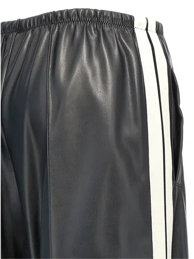 Palm Angels Loose Fit Track Pants With Faux Leather Effect In Multicolor