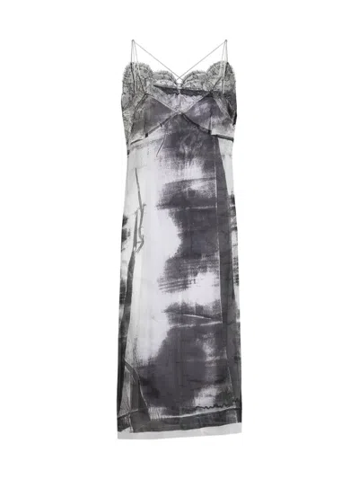 Shop Maison Margiela Dresses In Lilac/pistachio