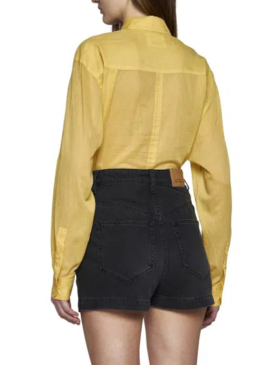Isabel Marant Étoile Jovany Ultra High Rise Denim Shorts In Faded Black