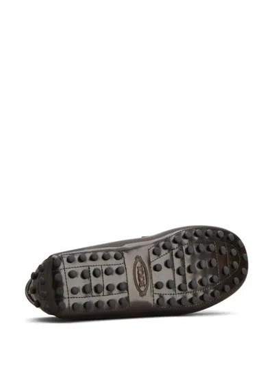Tod's 'gommino' Brown Loafers With Engraved Logo In Brown