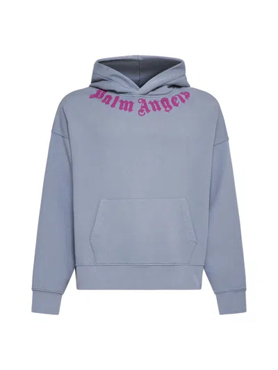 Shop Palm Angels Sweaters In Light Grey Fuchsia