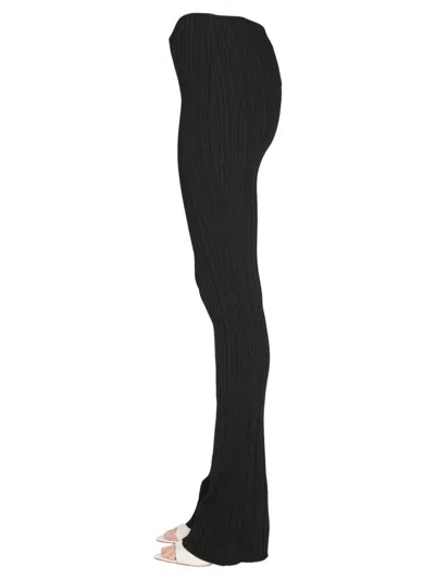 Shop Philosophy Di Lorenzo Serafini Ribbed Flair Pants In Black