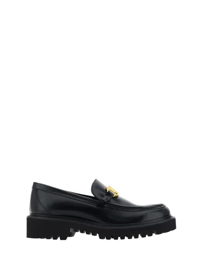 Shop Valentino Garavani Loafers In Black