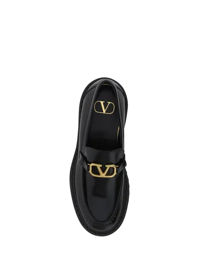 Shop Valentino Garavani Loafers In Black