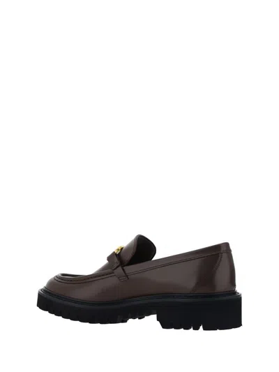 Shop Valentino Garavani Loafers In Brown